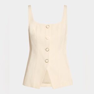 Veronica Beard Liana Fitted Sleeveless Top